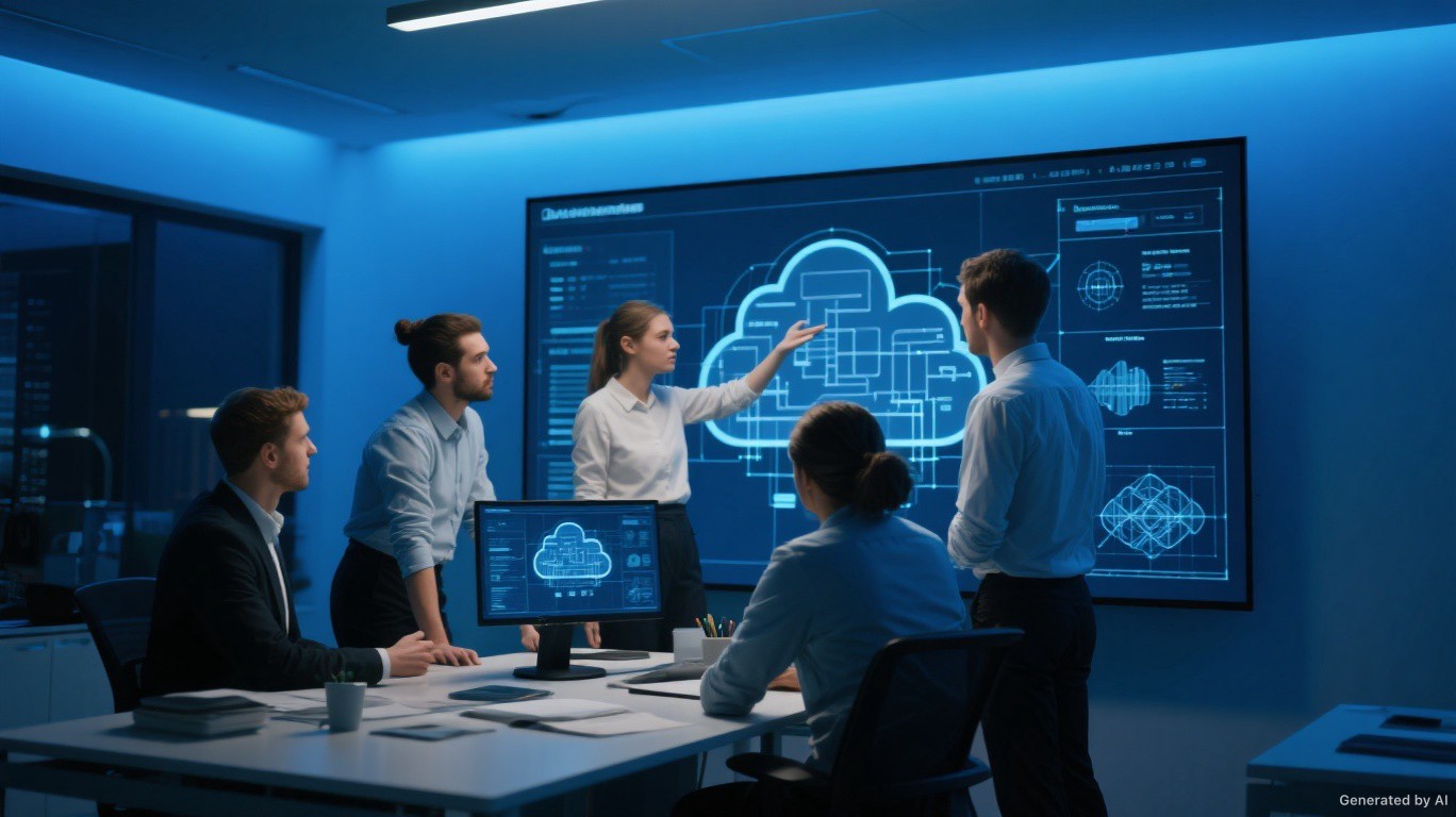 Personas trabajando en arquitectura cloud y operaciones